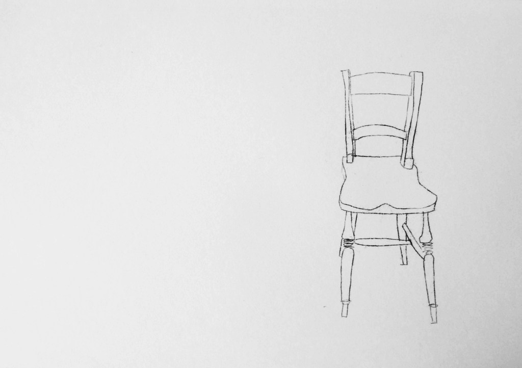 Drawing of single chair